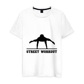 Мужская футболка хлопок с принтом Street Workout V в Кировске, 100% хлопок | прямой крой, круглый вырез горловины, длина до линии бедер, слегка спущенное плечо. | street workout | workout | воркаут | стрит воркаут