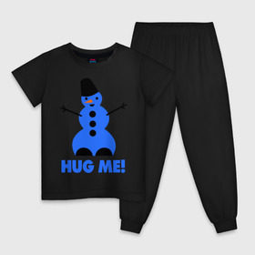 Детская пижама хлопок с принтом Обними меня в Кировске, 100% хлопок |  брюки и футболка прямого кроя, без карманов, на брюках мягкая резинка на поясе и по низу штанин
 | Тематика изображения на принте: новогодние | новый год 2013 | обними меня | снеговик