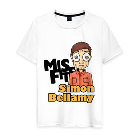 Мужская футболка хлопок с принтом Саймон Беллами в Кировске, 100% хлопок | прямой крой, круглый вырез горловины, длина до линии бедер, слегка спущенное плечо. | misfits