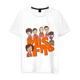 Мужская футболка хлопок с принтом Герои MisFits в Кировске, 100% хлопок | прямой крой, круглый вырез горловины, длина до линии бедер, слегка спущенное плечо. | misfits