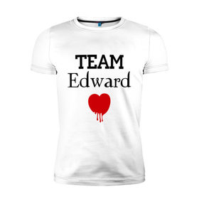 Мужская футболка премиум с принтом Team Edvard heart в Кировске, 92% хлопок, 8% лайкра | приталенный силуэт, круглый вырез ворота, длина до линии бедра, короткий рукав | 