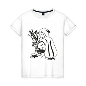 Женская футболка хлопок с принтом Dota Sniper в Кировске, 100% хлопок | прямой крой, круглый вырез горловины, длина до линии бедер, слегка спущенное плечо | 