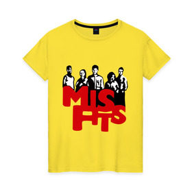 Женская футболка хлопок с принтом Misfits heroes в Кировске, 100% хлопок | прямой крой, круглый вырез горловины, длина до линии бедер, слегка спущенное плечо | misfits