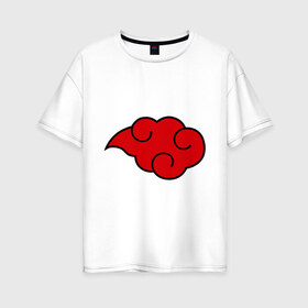 Женская футболка хлопок Oversize с принтом Облако (Акацуки) в Кировске, 100% хлопок | свободный крой, круглый ворот, спущенный рукав, длина до линии бедер
 | облако | орнамент | трайблы | узор | узоры