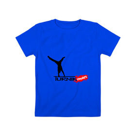 Детская футболка хлопок с принтом Turnikman 2013 в Кировске, 100% хлопок | круглый вырез горловины, полуприлегающий силуэт, длина до линии бедер | workout | воркаут | тренажеры | турникмен | турникмэн