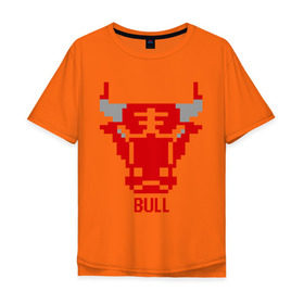 Мужская футболка хлопок Oversize с принтом Бык ( BuLL ) в Кировске, 100% хлопок | свободный крой, круглый ворот, “спинка” длиннее передней части | bull | бык | красный бык | редбул