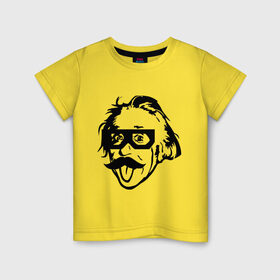 Детская футболка хлопок с принтом Dubstep Einstein (Дабстеп Эйнштейн) в Кировске, 100% хлопок | круглый вырез горловины, полуприлегающий силуэт, длина до линии бедер | dubstep | даб | дабстеп | эйнштейн