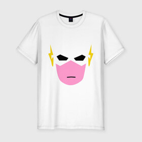 Мужская футболка премиум с принтом Человек-молния в Кировске, 92% хлопок, 8% лайкра | приталенный силуэт, круглый вырез ворота, длина до линии бедра, короткий рукав | супергерой