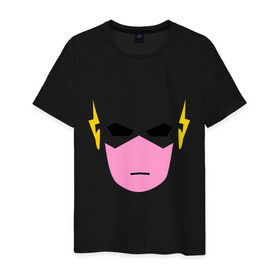 Мужская футболка хлопок с принтом Человек-молния в Кировске, 100% хлопок | прямой крой, круглый вырез горловины, длина до линии бедер, слегка спущенное плечо. | супергерой