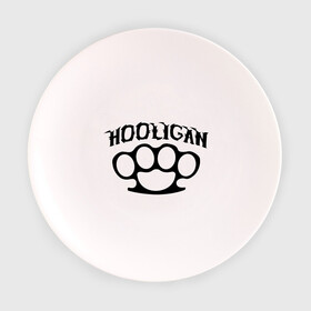 Тарелка 3D с принтом Hooligan (хулиган) в Кировске, фарфор | диаметр - 210 мм
диаметр для нанесения принта - 120 мм | hooligan | для пацанов | костет | пацанские | хулиган