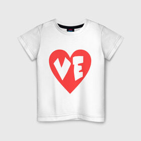 Детская футболка хлопок с принтом Вторая половинка любви в Кировске, 100% хлопок | круглый вырез горловины, полуприлегающий силуэт, длина до линии бедер | love | для влюбленных | для двоих | любовь | парные | сердечко | сердце