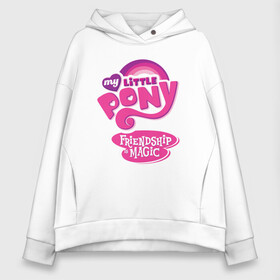 Женское худи Oversize хлопок с принтом My little pony Frendship is magic в Кировске, френч-терри — 70% хлопок, 30% полиэстер. Мягкий теплый начес внутри —100% хлопок | боковые карманы, эластичные манжеты и нижняя кромка, капюшон на магнитной кнопке | Тематика изображения на принте: frendship is magic | my little pony | my little pony frendship is magic | pony | мой маленький пони | пони