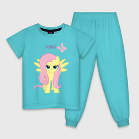 Детская пижама хлопок с принтом Naughty Fluttershy в Кировске, 100% хлопок |  брюки и футболка прямого кроя, без карманов, на брюках мягкая резинка на поясе и по низу штанин
 | fluttershy | naughty | naughty fluttershy | pony | мой маленький пони | пони
