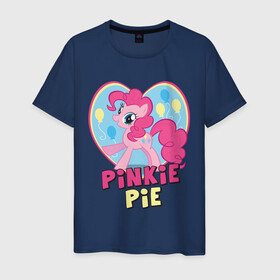 Мужская футболка хлопок с принтом Pinkie Pie in my heart в Кировске, 100% хлопок | прямой крой, круглый вырез горловины, длина до линии бедер, слегка спущенное плечо. | heart | pinkie | pinkie pie in my heart | pony | детские | мой маленький пони | пони
