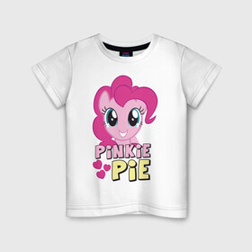 Детская футболка хлопок с принтом Красавица Пинки Пай в Кировске, 100% хлопок | круглый вырез горловины, полуприлегающий силуэт, длина до линии бедер | pony | детские | красавица пинки пай | мой маленький пони | пинки пай | пони