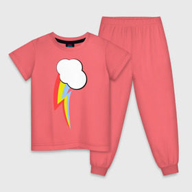 Детская пижама хлопок с принтом Радуга пони в Кировске, 100% хлопок |  брюки и футболка прямого кроя, без карманов, на брюках мягкая резинка на поясе и по низу штанин
 | детские | детям | для детей | мой маленький пони | пони | радуга