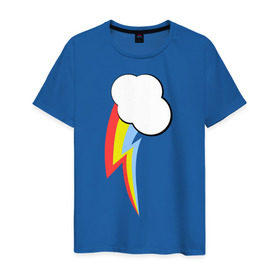Мужская футболка хлопок с принтом Радуга пони в Кировске, 100% хлопок | прямой крой, круглый вырез горловины, длина до линии бедер, слегка спущенное плечо. | детские | детям | для детей | мой маленький пони | пони | радуга