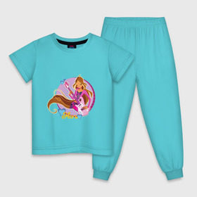 Детская пижама хлопок с принтом WinX - Флора в Кировске, 100% хлопок |  брюки и футболка прямого кроя, без карманов, на брюках мягкая резинка на поясе и по низу штанин
 | win x | winx | винкс | детские | детям | для детей | феи | флора