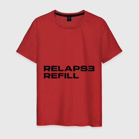 Мужская футболка хлопок с принтом Refill в Кировске, 100% хлопок | прямой крой, круглый вырез горловины, длина до линии бедер, слегка спущенное плечо. | eminem | refill | relapse | зарубежный рэп | музыка | репчик | рэп | эменем | эминем