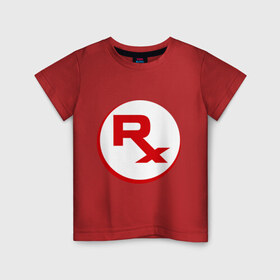 Детская футболка хлопок с принтом Rx в Кировске, 100% хлопок | круглый вырез горловины, полуприлегающий силуэт, длина до линии бедер | eminem | relapse | альбом | зарубежный рэп | логотип | музыка | репчик | рэп | эминем