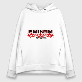 Женское худи Oversize хлопок с принтом Eminem узор в Кировске, френч-терри — 70% хлопок, 30% полиэстер. Мягкий теплый начес внутри —100% хлопок | боковые карманы, эластичные манжеты и нижняя кромка, капюшон на магнитной кнопке | eminem | зарубежный рэп | музыка | репчик | рэп | эминем