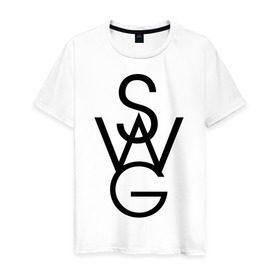 Мужская футболка хлопок с принтом Swag лого в Кировске, 100% хлопок | прямой крой, круглый вырез горловины, длина до линии бедер, слегка спущенное плечо. | svag | sveg | svog | swag | sweg | swog | сваг | свег | свог