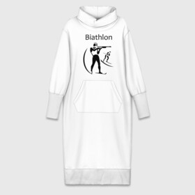 Платье удлиненное хлопок с принтом Биатлон в Кировске,  |  | biathlon | биатлон | спорт