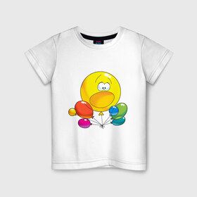 Детская футболка хлопок с принтом Воздушные шары. в Кировске, 100% хлопок | круглый вырез горловины, полуприлегающий силуэт, длина до линии бедер | для беременных | для будущих мам | ждем ребенка | карапуз | малыш | ребенок | шарики