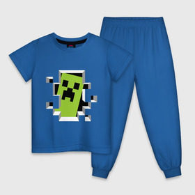 Детская пижама хлопок с принтом Crash Minecraft в Кировске, 100% хлопок |  брюки и футболка прямого кроя, без карманов, на брюках мягкая резинка на поясе и по низу штанин
 | boom | media | minecraft | игры | компьютерные игры | майнкрафт