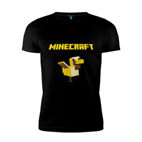 Мужская футболка премиум с принтом Minecraft duck в Кировске, 92% хлопок, 8% лайкра | приталенный силуэт, круглый вырез ворота, длина до линии бедра, короткий рукав | Тематика изображения на принте: boom | minecraft | игры | компьютерные игры | майнкрафт