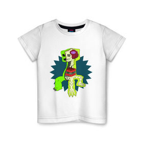 Детская футболка хлопок с принтом The creeper в Кировске, 100% хлопок | круглый вырез горловины, полуприлегающий силуэт, длина до линии бедер | Тематика изображения на принте: крипер