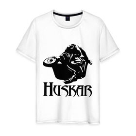 Мужская футболка хлопок с принтом Huskar в Кировске, 100% хлопок | прямой крой, круглый вырез горловины, длина до линии бедер, слегка спущенное плечо. | Тематика изображения на принте: 