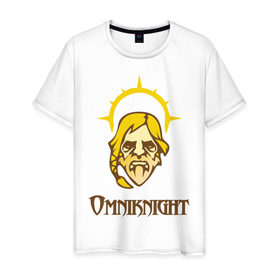 Мужская футболка хлопок с принтом Omniknight в Кировске, 100% хлопок | прямой крой, круглый вырез горловины, длина до линии бедер, слегка спущенное плечо. | 