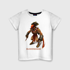 Детская футболка хлопок с принтом Bloodseeker в Кировске, 100% хлопок | круглый вырез горловины, полуприлегающий силуэт, длина до линии бедер | bloodseeker | dota | dota 2 | дота | дота 2 | игры | компьютерные игры