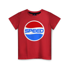 Детская футболка хлопок с принтом Pepsi Speed в Кировске, 100% хлопок | круглый вырез горловины, полуприлегающий силуэт, длина до линии бедер | pepsi | speed | антибренд | бренд | пепси | скорость