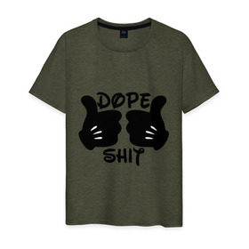 Мужская футболка хлопок с принтом Dope Shit в Кировске, 100% хлопок | прямой крой, круглый вырез горловины, длина до линии бедер, слегка спущенное плечо. | антибренд | кулаки