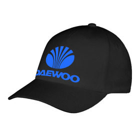 Бейсболка с принтом Logo daewoo в Кировске, 100% хлопок | классический козырек, металлическая застежка-регулятор размера | daewoo | автомобиль daewoo | автомобиль дейву | дайву | логотип daewoo | логотип дайву | логотип дейву