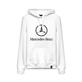 Женская толстовка хлопок с принтом Logo Mercedes-Benz в Кировске, френч-терри, мягкий теплый начес внутри (100% хлопок) | карман-кенгуру, эластичные манжеты и нижняя кромка, капюшон с подкладом и шнурком | mercedes | mercedes benz | логотип mercedes | логотип mercedes benz | логотип мерседерс бенс | мерен | мерседерс | мерседерс бенс