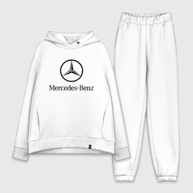 Женский костюм хлопок Oversize с принтом Logo Mercedes Benz в Кировске,  |  | mercedes | mercedes benz | логотип mercedes | логотип mercedes benz | логотип мерседерс бенс | мерен | мерседерс | мерседерс бенс