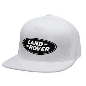 Кепка снепбек с прямым козырьком с принтом Land Rover logo в Кировске, хлопок 100% |  | land rove | автомобиль land rove | автомобиль ланд ровер | ланд ровер