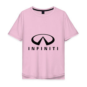 Мужская футболка хлопок Oversize с принтом Infiniti logo в Кировске, 100% хлопок | свободный крой, круглый ворот, “спинка” длиннее передней части | infiniti автомобиль | автомобиль инфинити | инфинити | логотип infiniti | логотип инфинити