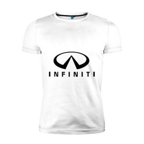 Мужская футболка премиум с принтом Infiniti logo в Кировске, 92% хлопок, 8% лайкра | приталенный силуэт, круглый вырез ворота, длина до линии бедра, короткий рукав | infiniti автомобиль | автомобиль инфинити | инфинити | логотип infiniti | логотип инфинити