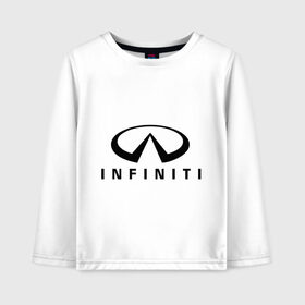 Детский лонгслив хлопок с принтом Infiniti logo в Кировске, 100% хлопок | круглый вырез горловины, полуприлегающий силуэт, длина до линии бедер | infiniti автомобиль | автомобиль инфинити | инфинити | логотип infiniti | логотип инфинити