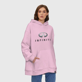 Худи SuperOversize хлопок с принтом Logo Infiniti в Кировске, 70% хлопок, 30% полиэстер, мягкий начес внутри | карман-кенгуру, эластичная резинка на манжетах и по нижней кромке, двухслойный капюшон
 | infiniti автомобиль | автомобиль инфинити | инфинити | логотип infiniti | логотип инфинити