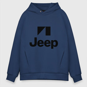 Мужское худи Oversize хлопок с принтом Jeep logo в Кировске, френч-терри — 70% хлопок, 30% полиэстер. Мягкий теплый начес внутри —100% хлопок | боковые карманы, эластичные манжеты и нижняя кромка, капюшон на магнитной кнопке | jeep | автомобиль jeep | автомобиль джип | джип | логотип jeep | логотип джип