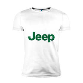 Мужская футболка премиум с принтом Logo Jeep в Кировске, 92% хлопок, 8% лайкра | приталенный силуэт, круглый вырез ворота, длина до линии бедра, короткий рукав | jeep | автомобиль jeep | автомобиль джип | джип | логотип jeep | логотип джип