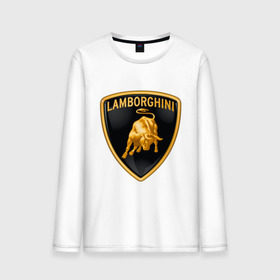 Мужской лонгслив хлопок с принтом Lamborghini logo в Кировске, 100% хлопок |  | lamborghini | автомобиль lamborghini | ламборджини | ламборджини автомобиль | логотип lamborghini | логотип ламборджини