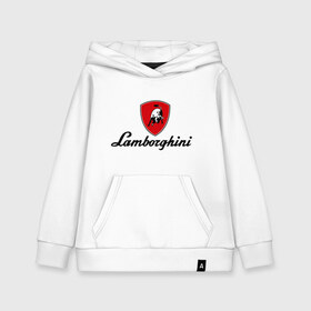 Детская толстовка хлопок с принтом Logo lamborghini в Кировске, 100% хлопок | Круглый горловой вырез, эластичные манжеты, пояс, капюшен | lamborghini | автомобиль lamborghini | ламборджини | ламборджини автомобиль | логотип lamborghini | логотип ламборджини