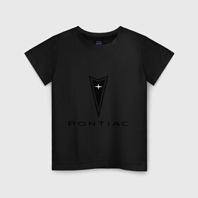 Детская футболка хлопок с принтом Pontiac logo в Кировске, 100% хлопок | круглый вырез горловины, полуприлегающий силуэт, длина до линии бедер | pontiac | автомобиль pontiac | логотип pontiac | логотип понтиак | понтиак | понтиак автомобиль