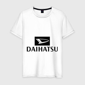 Мужская футболка хлопок с принтом Daihatsu в Кировске, 100% хлопок | прямой крой, круглый вырез горловины, длина до линии бедер, слегка спущенное плечо. | daihatsu | автомобиль daihatsu | логотип daihatsu